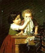 Amalia Lindegren mors lilla hjalpreda France oil painting reproduction